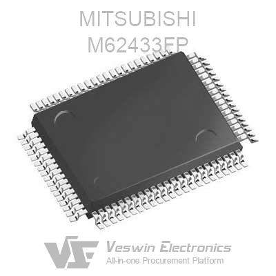 MITSUBISHI M62433FP QFP DIGITAL SOUND CONTROLLER